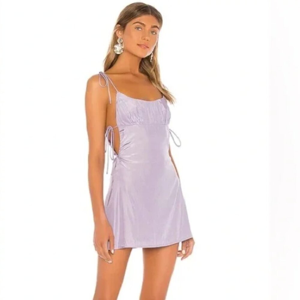 Superdown - Tanea Side Tie Mini Satin Dress - Small